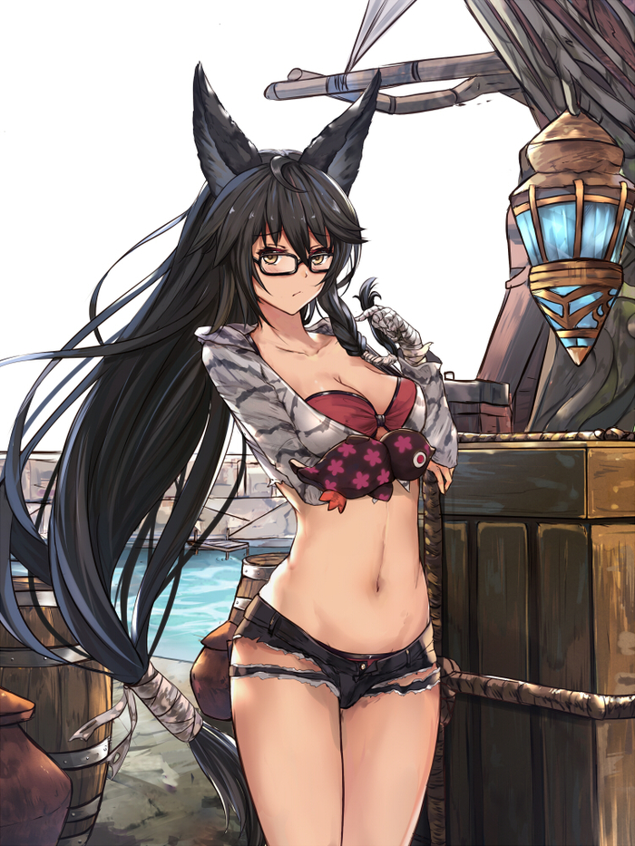 Art Pier - Anime Art, Аниме, Tales of Berseria, Velvet Crowe, Уши, Очки, Шорты