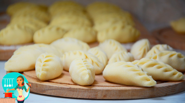Vareniki with potatoes (kefir dough) - My, Vareniki, , Dough, , , Video recipe, Yummy, Video, Longpost