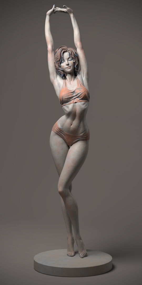 By Qi Sheng Luo - Figurine, beauty, Beautiful, Longpost, 3D modeling, Qi Sheng Luo, Figurines