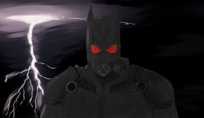 Knight of the night - Drawing, My, Batman