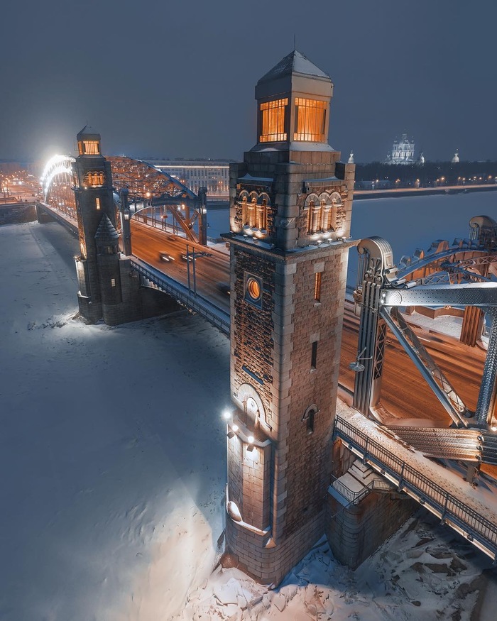 Petersburg places (Bolsheokhtinsky bridge) - Saint Petersburg, , Bolsheokhtinsky bridge