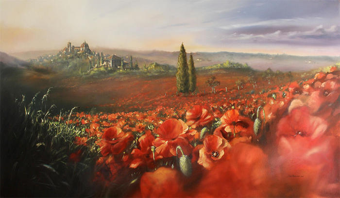 Poppy field - Art, Poppy, 