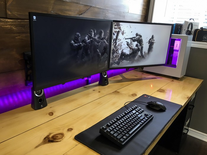 Gaming Setup - Подсветка, Игровой ПК, Геймеры, Рабочий стол