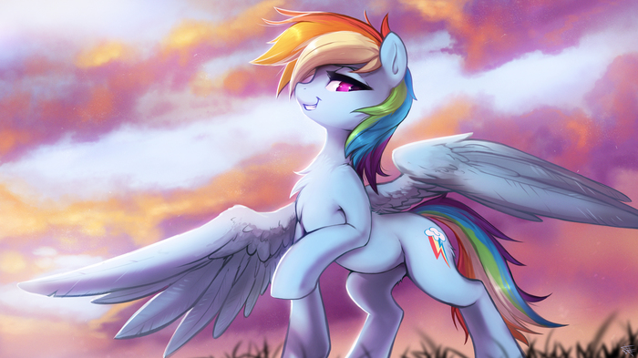 Morning Rainbow - My Little Pony, PonyArt, Rainbow Dash, Fidzfox