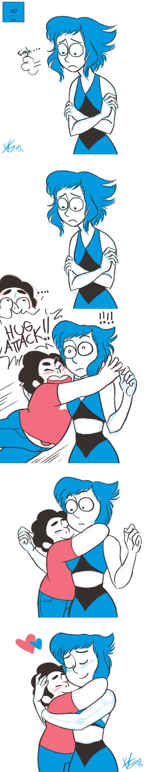 Hug attack - Steven universe, Lapis lazuli, Comics, Longpost