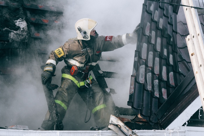 The work of firefighters part 2 - My, Fire, Firefighters, Reportage, Voronezh, Longpost