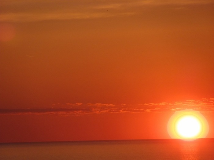 Scarlet Sunset - No filters, Longpost, Lazarevskoe, Sochi, Landscape, The sun, Scarlet, Sea, Sunset, My