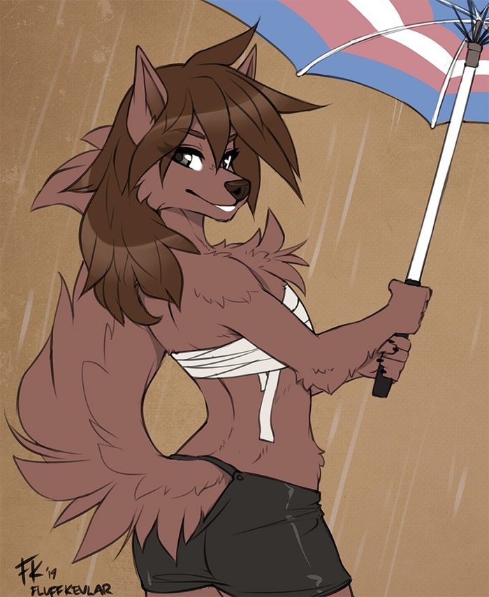 Under rain - NSFW, Furry, Anthro, Art, Natani, Twokinds, Fluff-Kevlar, Furotica, Longpost