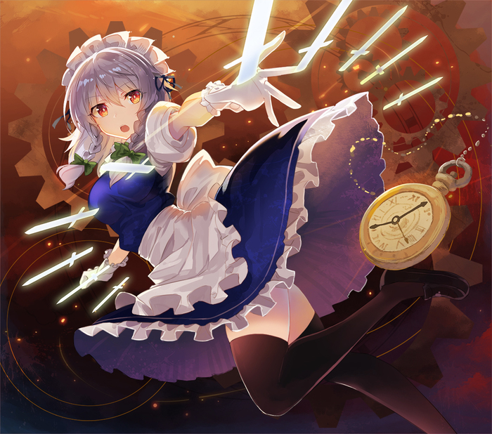 Artik by rin falcon - Anime art, Anime, Izayoi Sakuya, Touhou, Rin falcon