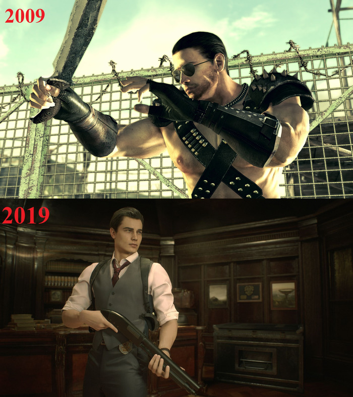 10yearschallenge - 10yearschallenge, No rating, Resident evil, Resident Evil 5, Leon Kennedy, Chris Redfield