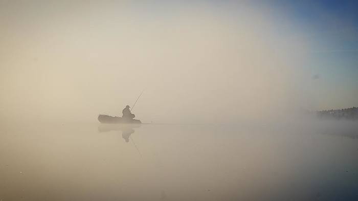 Foggy morning, gray morning - My, Morning, Summer, Fishing, Vyborg, Career, Fog