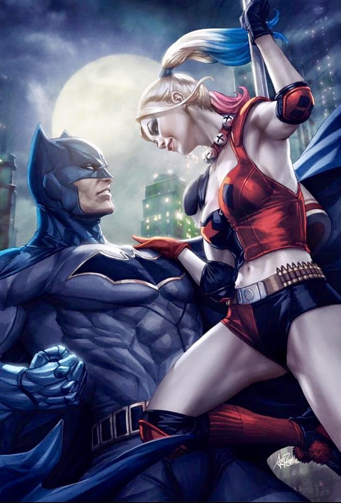 Batman vs Harley Quinn , , ,  , DC Comics, , , Artgerm
