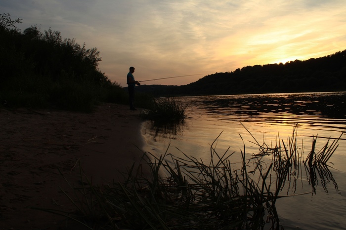 Evening fishing is great - My, Nature, The photo, Fishing, Oka, River, beauty, Summer, Longpost