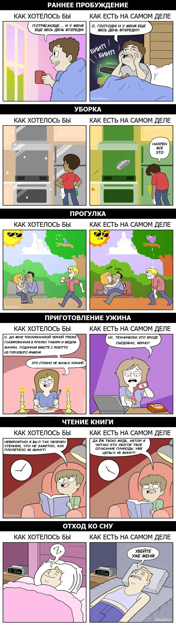 Expectation and Reality Reality - My, Comicsmix, Comics, Web comic, Translation, Jacob Andrews, Expectation and reality, Vital, Life is pain, Longpost