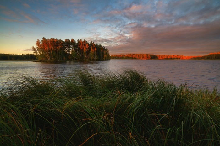 Dekhanov Pond. Far cottage. - My, Chelyabinsk region, Landscape, Southern Urals, dawn, Longpost