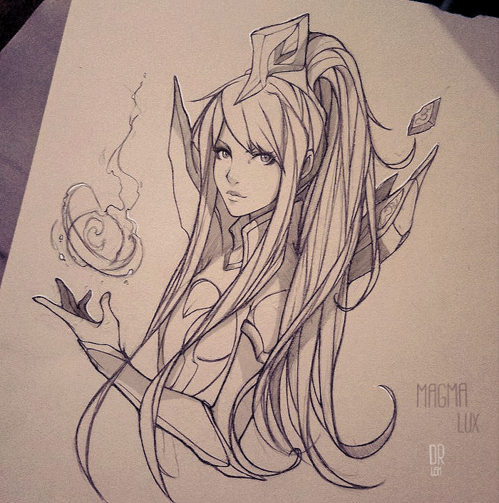 Fan-Art League of Legends. Magma Lux.  , , , League of Legends, Lux (LoL)