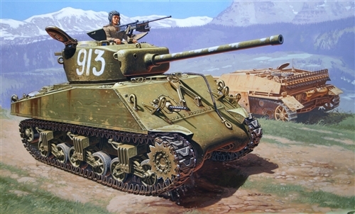 Tank M4 Sherman in the Red Army. - My, Stand modeling, Tanks, Sherman M4, Longpost