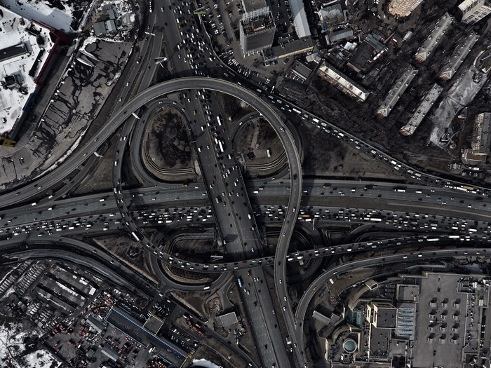 Arteries of the city - My, The photo, Moscow, Road, Quadcopter, DJI Phantom
