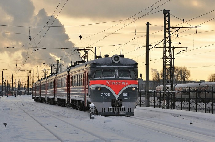 Named round-faced train - Railway, A train, Train, Er2, Saint Petersburg