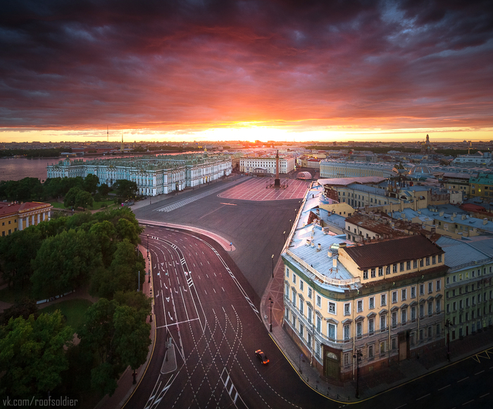 Palace Square at dawn - My, Alexey Golubev, Photographer, The photo, Ruffers, dawn, Palace Square, Saint Petersburg, Russia