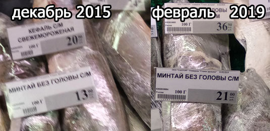 Цены немного подросли - Моё, Цены, Цены на продукты, Рыба, Магазин, Минтай