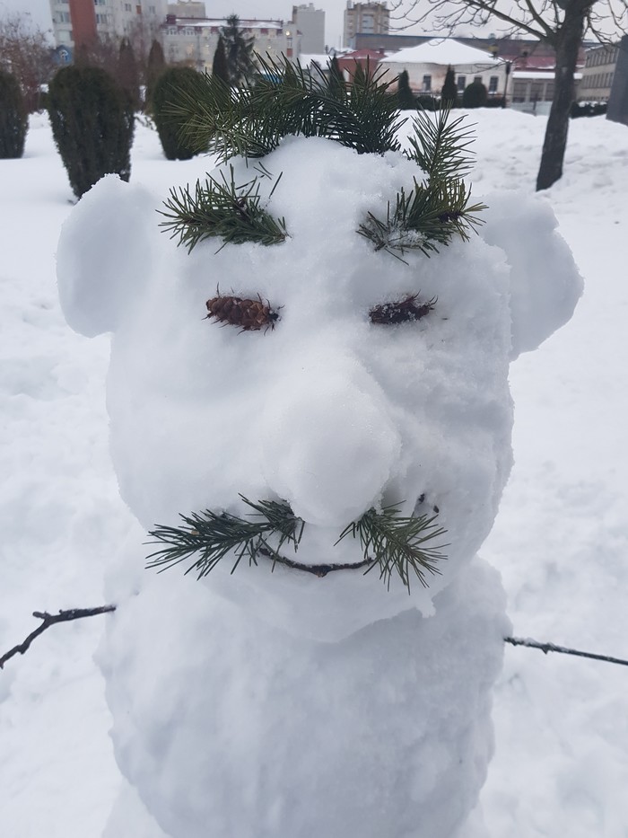 Sly snowman - My, Winter, Humor