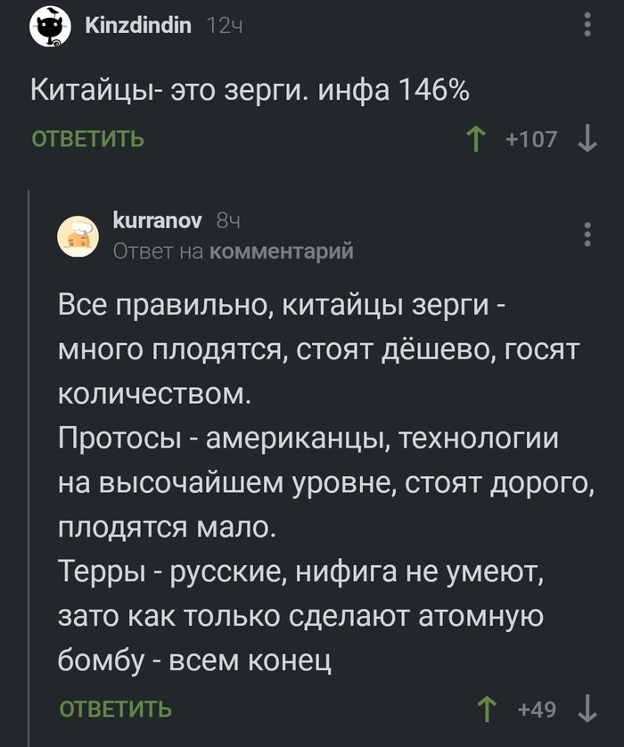 Китайцы - это зерги..