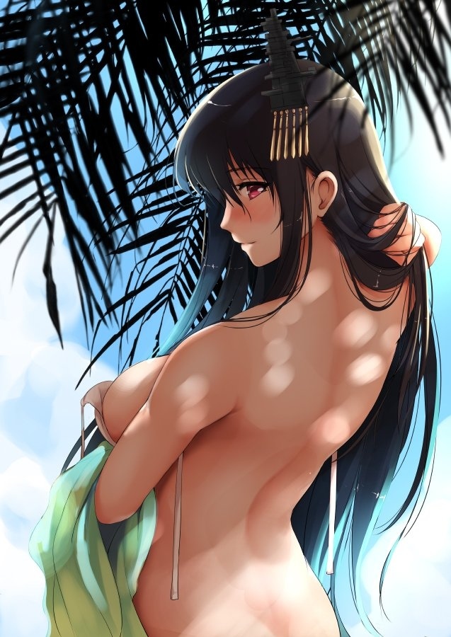 Fusou - NSFW, Kantai Collection, Fusou, Этти, Summertime, Anime Art, Аниме, Арт, Лето