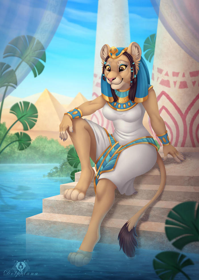 Cute Sekhmet - Фурри, Сехмет, Египетские боги, Dolphiana