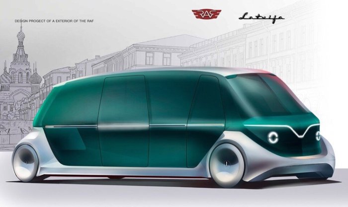 Каким будет возрожденный РАФ: первые изображения Авто, Электромобиль, Раф-2203, Возрождение, Проект, Микроавтобусы, Техника, Технологии, Длиннопост