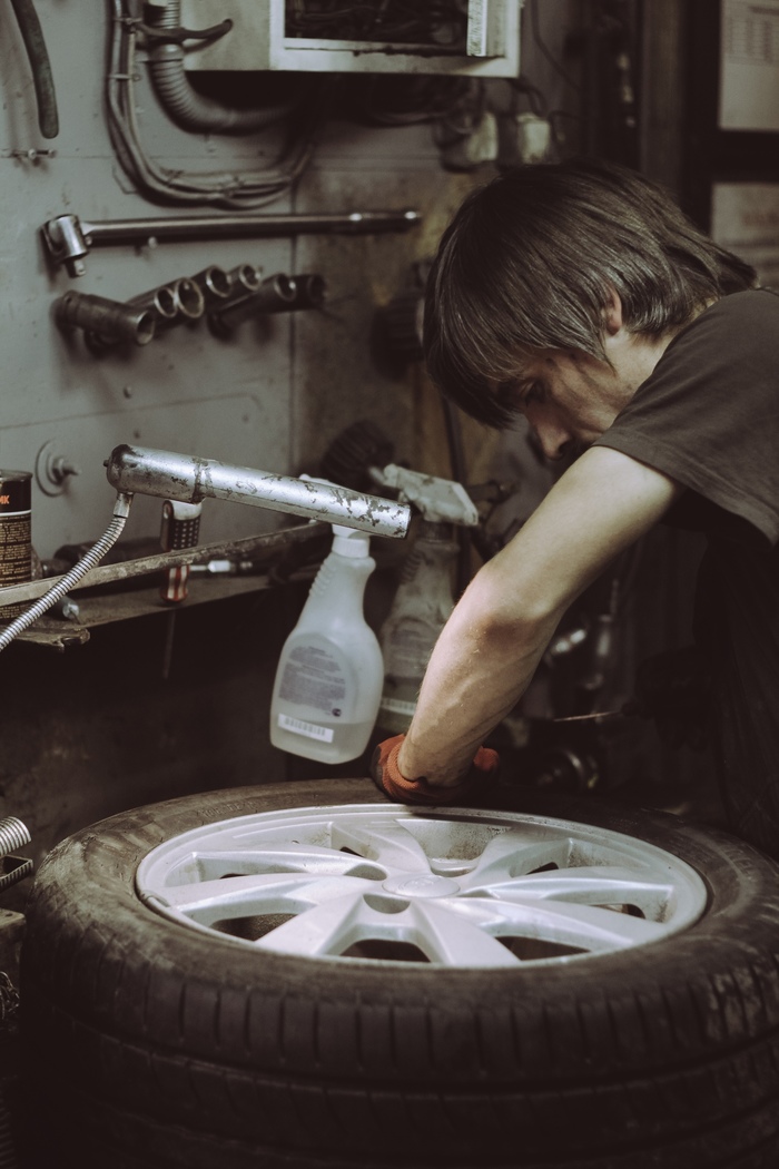 Модный архангельский шиномонтажье Муж, Работа, Шиномонтаж, Автосервис, Длиннопост, Фотография