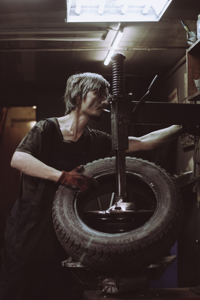 Модный архангельский шиномонтажье Муж, Работа, Шиномонтаж, Автосервис, Длиннопост, Фотография