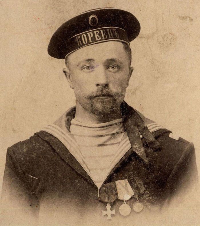 Sailor of the gunboat Korean Ilya Pavlovich Syrelshchikov. - Historical photo, Story, Russo-Japanese war