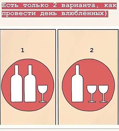 Есть только 2 варианта... - 14 февраля, День святого Валентина, Праздники, Алкоголь