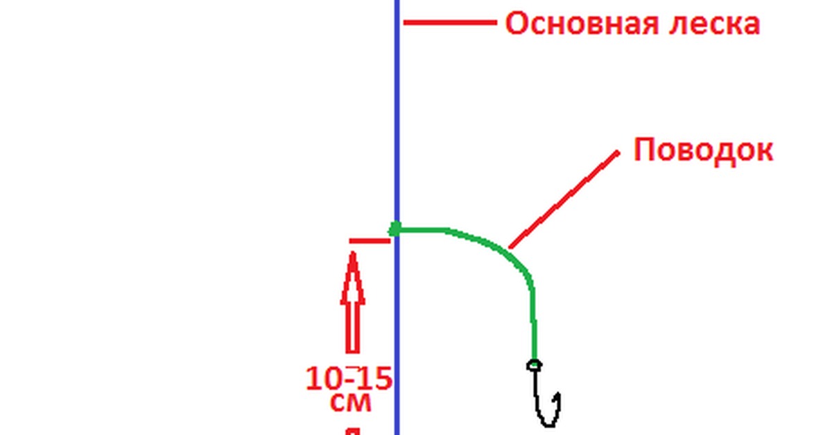 Леска на поводок на плотву