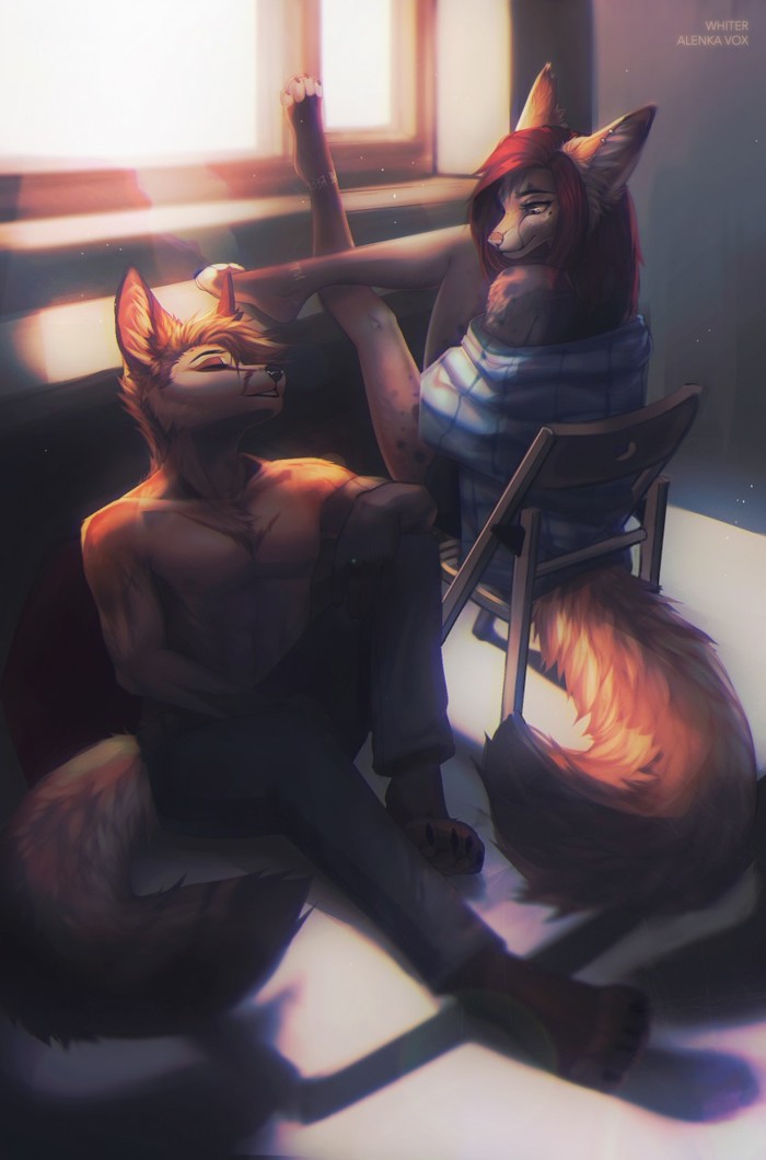 Great day - Furry, Art, Unknowhiter, Alenkavoxis, Collab