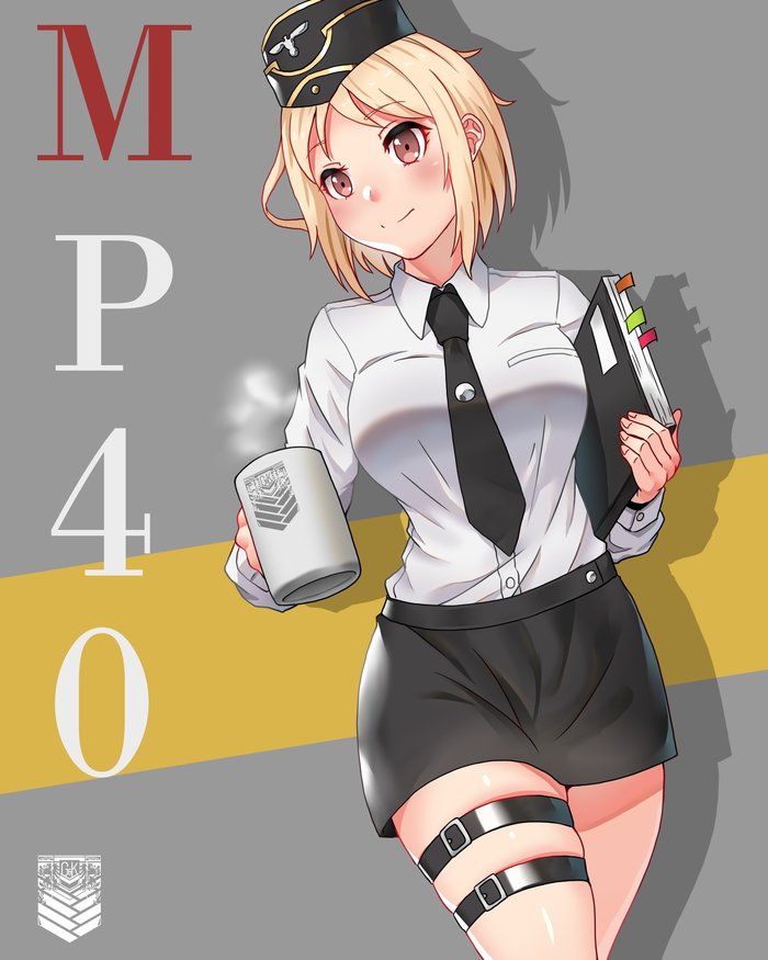 MP40 Anime Art, Girls Frontline, Mp40