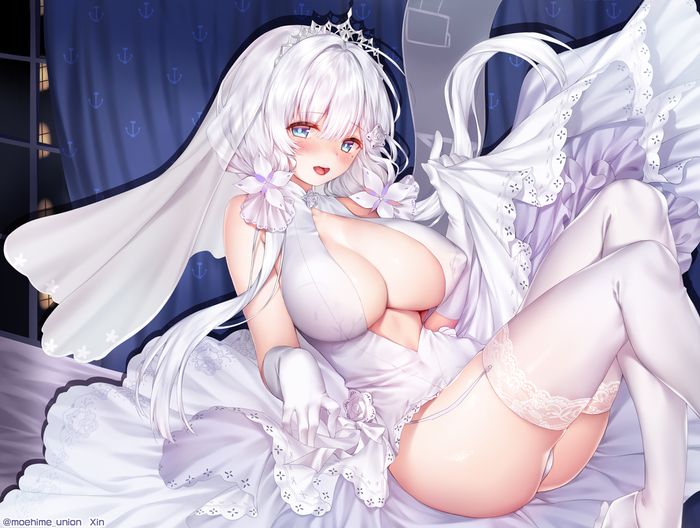 Illustrious - NSFW, Azur lane, Illustrious, Boobs, Etty, Anime art, Anime, Art, Illustrious (Azur Lane)