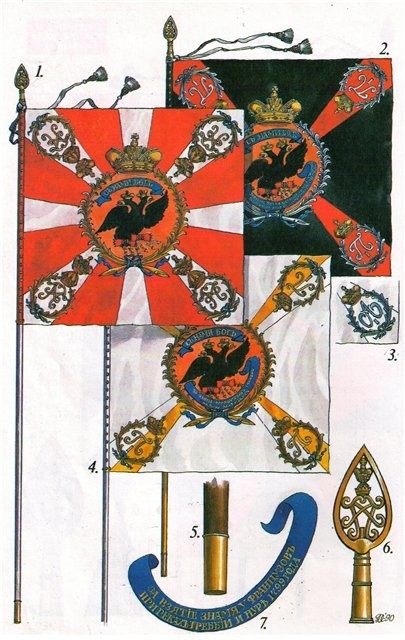 Battle flags of the Russian army. - , Russian army, Flag, Story, Longpost, Flag