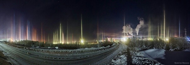 Aurora - Polar Lights, North, Winter, The photo, Longpost, Light poles