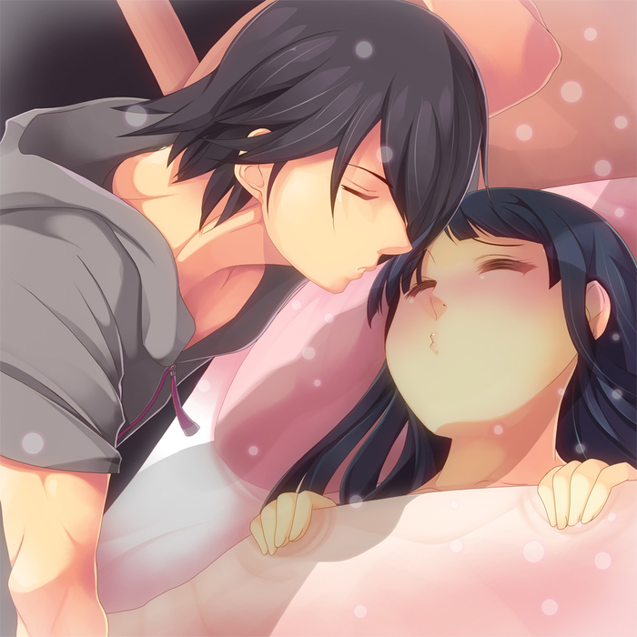 kiss of awakening - Anime, Anime art, Monogatari series, Araragi koyomi, Tsukihi araragi