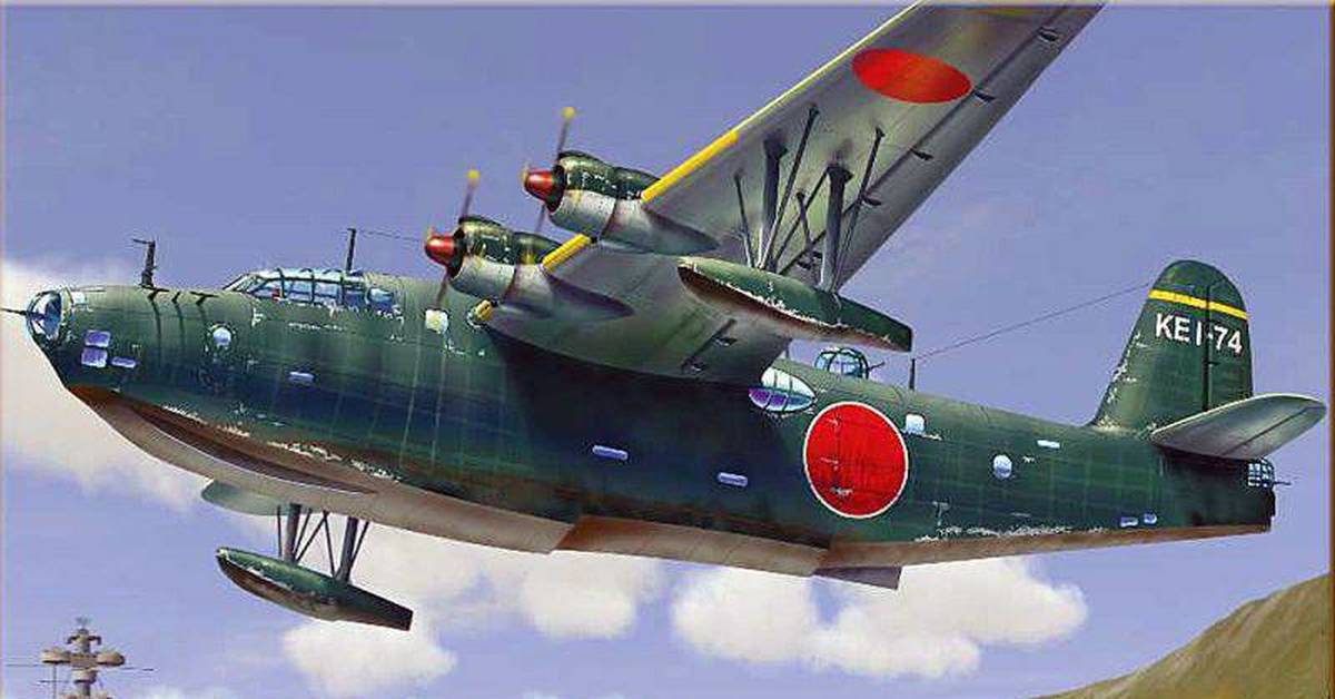 Бомбардировщики японии. Японская летающая лодка Kawanishi h8k. Японские гидросамолеты второй мировой войны. Японские бомбардировщики второй мировой.