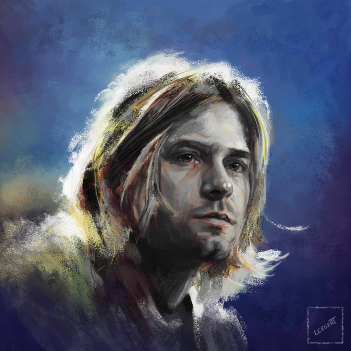 Kurt Cobain - My, Kurt Cobain, Portrait, Musicians, Celebrities, Drawing, Digital drawing