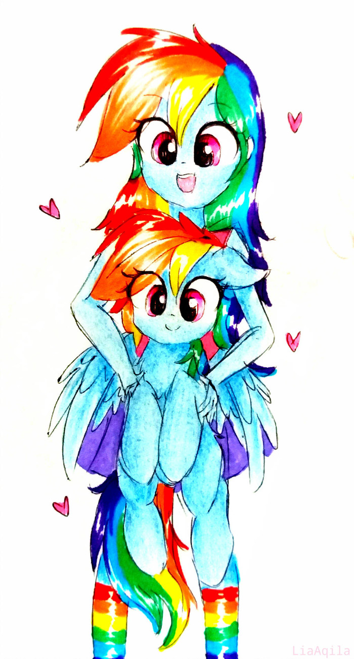 I Can See A Rainbooowwww - My Little Pony, Rainbow Dash, Equestria Girls, Liaaqila