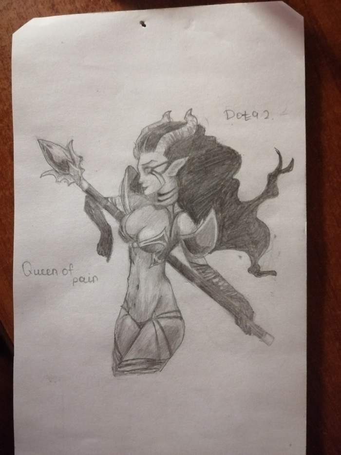 Нарисовала :3 - Моё, Dota 2, Арт, Фан-Арт, Queen of pain