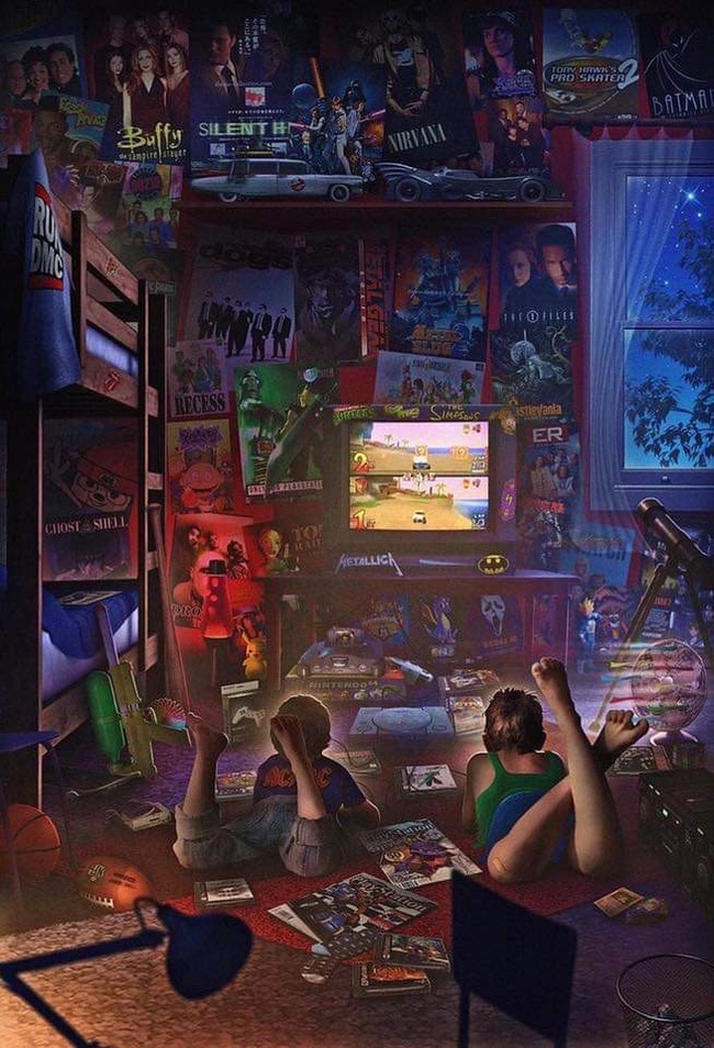 90s... - 90th, Children, Room, Game console, Poster, Nostalgia