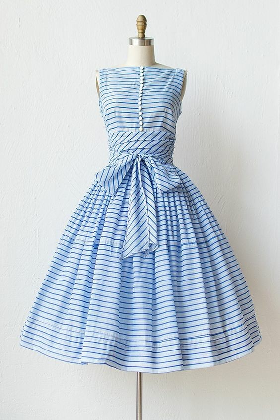 Sky blue vintage dresses, 1950s - The dress, Vintage, 50th, Longpost