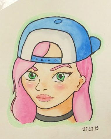 Lynx from Fortnite - My, Art, Fan art, Watercolor, Fortnite, Fortnite: Battle Royale