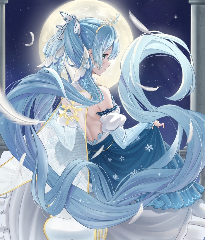 Last day of winter on the calendar - Anime, Not anime, Vocaloid, Hatsune Miku, Snow miku, Anime art