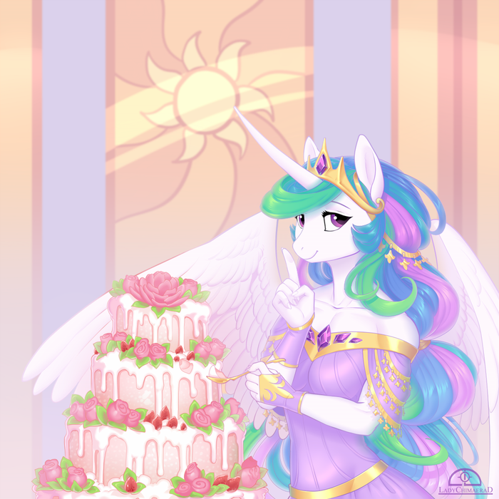 Cake princess My Little Pony, Princess Celestia, , , Ladychimaera, Ponyart